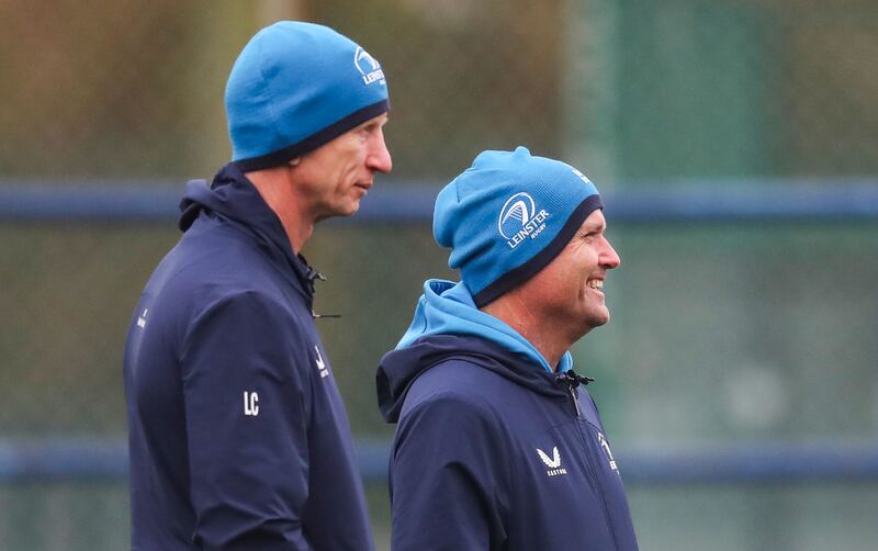 Leinster coaches Leo Cullen and Jacques Nienaber. Phootgraph: Nick Elliott/Inpho