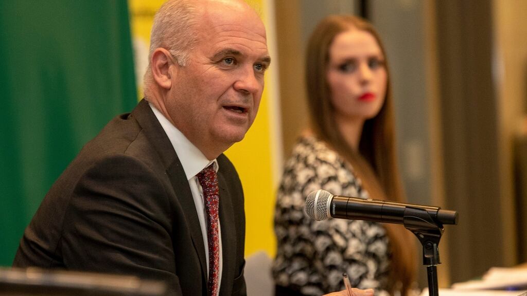 Chief medical officer Dr Tony Holohan with deputy chief medical officer Dr Heather Burns. Photograph: Collins