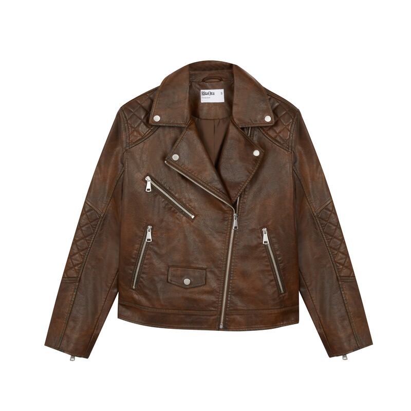 Brown Distress Jacket priced at €40, available at Penneys x Rita Ora