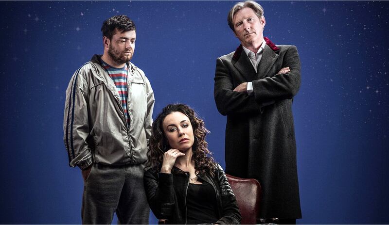 Laurence Kinlan, Kate Stanley-Brennan and Adrian Dunbar in The Night Alive by Conor McPherson. Photograph: Chris Heaney