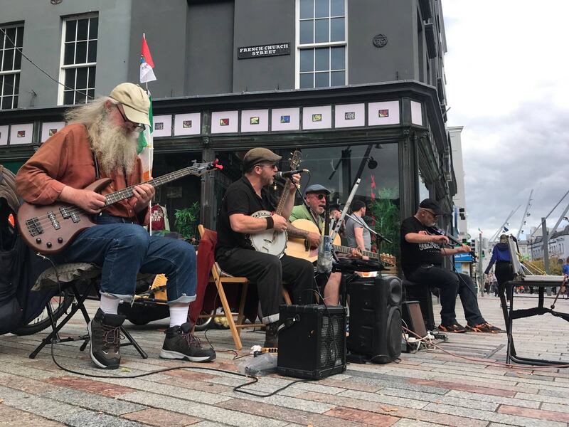 Trad group The Ferrymen performing in Cork