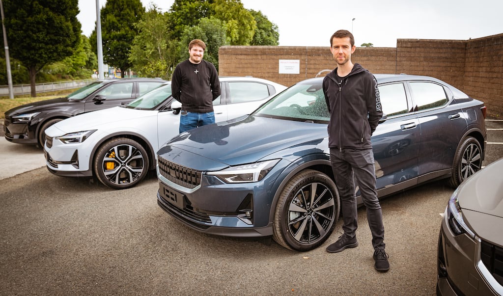 Kieran Campbell, right, with Stephen Butterly of Polestar