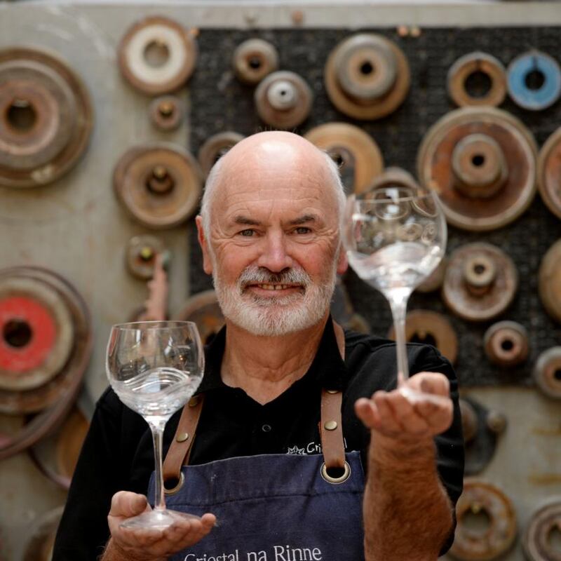 Eamonn Terry Crystal of Criostal na Rinne. Photograph: Alan Betson