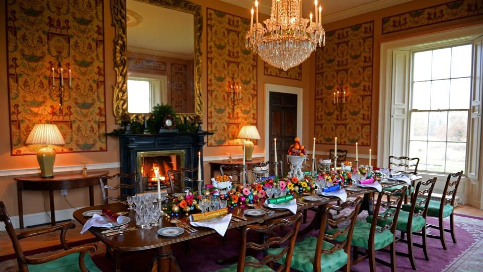 Ray Simmons recreates a Downton Abbey atmosphere with his magnificent Christmas decor at Woodbrook House, Portarlington. Photograph: Eric Luke