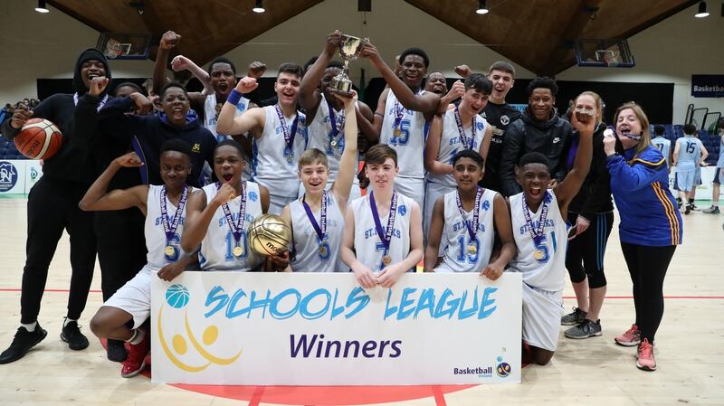 St Mark’s CS Tallaght, winners of  the U-16 C boys’ All-Ireland Schools League final