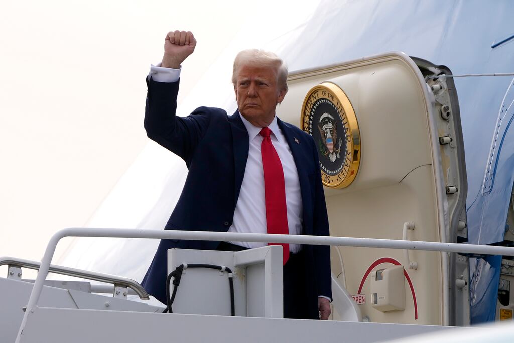 President Donald Trump gestures as he boards Air Force One. What impact will Donald Trump’s second coming have upon the world? Photograph: AP/Mark Schiefelbein