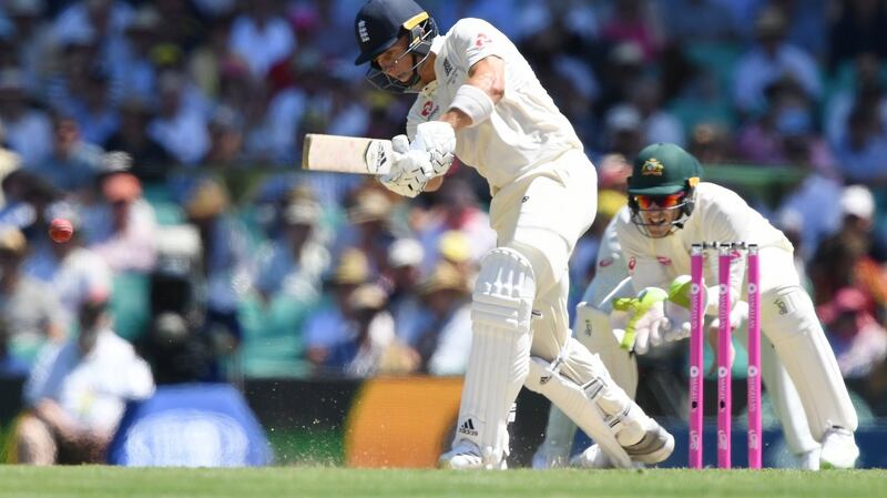 Tom Curran’s 39 helped England reach 346 all out on day two at the SCG. Photograph: David Moir/EPA