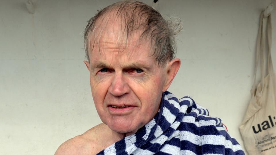 John Carroll at Sandycove for his swim. Photograph: Cyril Byrne
