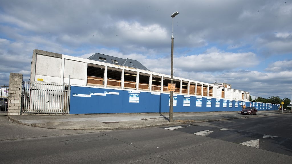 The old Bargaintown building on Greencastle Parade, Coolock, which is being converted to a family hub for homeless people. Photograph: Dave Meehan