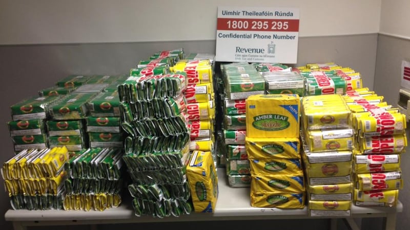 The 105.5kg of roll-your-own tobacco is estimated to be worth €46,000. Photograph: Revenue