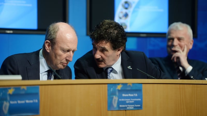 From left Shane Ross, John Halligan and Finian McGrath. File photograph: Alan Betson
