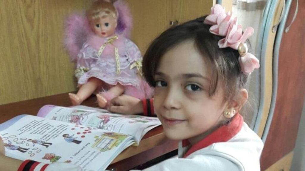 Bana Alabed: “Tonight we have no house, it’s bombed & I got in rubble. I saw deaths and I almost died. - Bana #Aleppo”. Photograph: Twitter