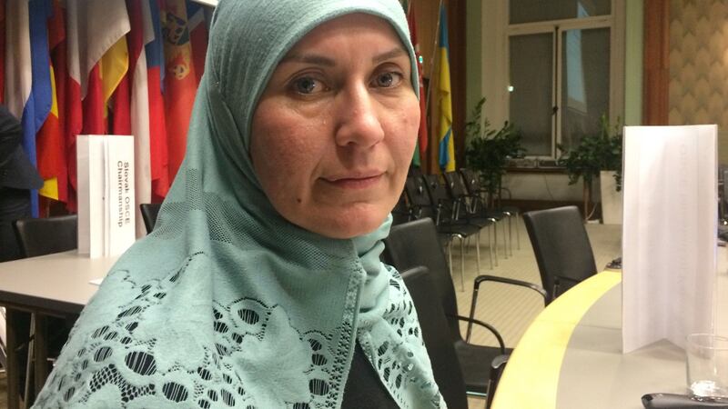 Lilia Hemedzhy, a Crimean Tatar lawyer who accuses Russia of imposing repressive measures since it annexed Crimea from Ukraine in 2014. Photograph: Daniel McLaughlin