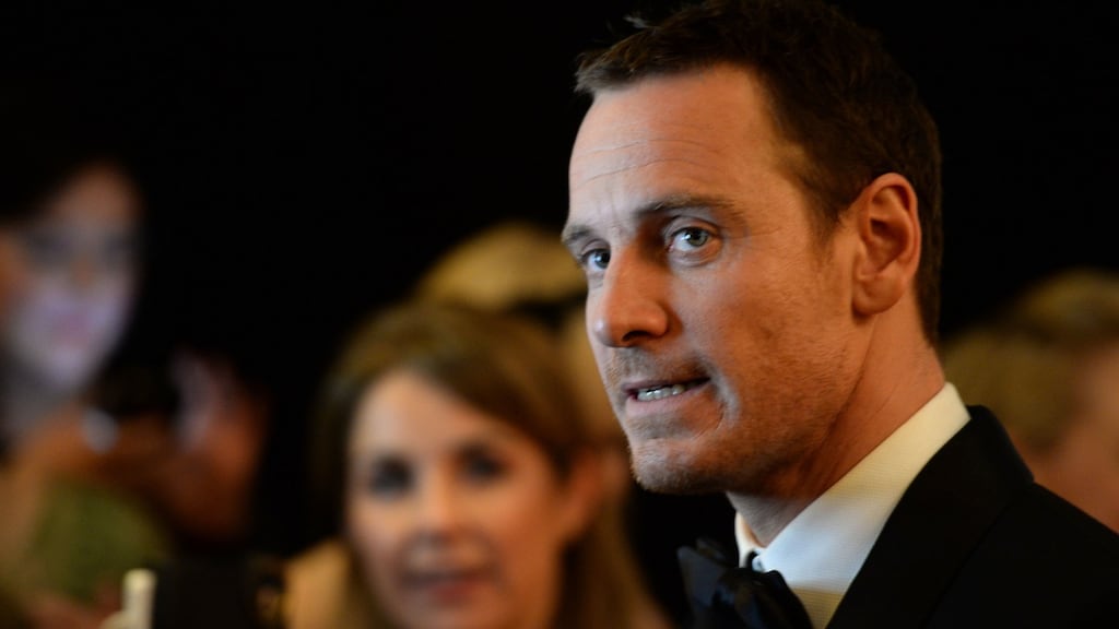 Michael Fassbender, Actor in a Supporting Role winner for 12 Years A Slave, at the 11th Annual Irish Film & Television Awards (IFTA). Photograph: Dara Mac Dónaill /The Irish Times