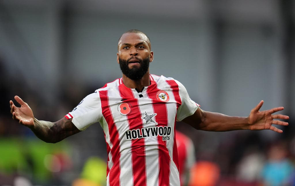 Brentford's Igor Thiago celebrates scoring. Photograph: Adam Davy/PA