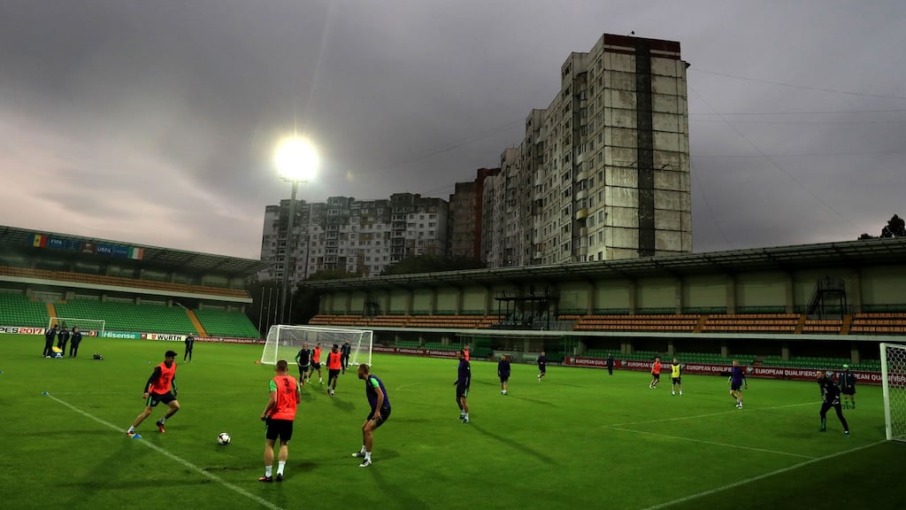 Shane Long is fit for Ireland’s clash with Moldova at the Zimbru Stadium in Chisinau. Photograph: PA