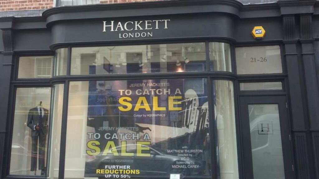 Hackett London on South Anne’s Street, Dublin: fitted out to an exceptionally high standard