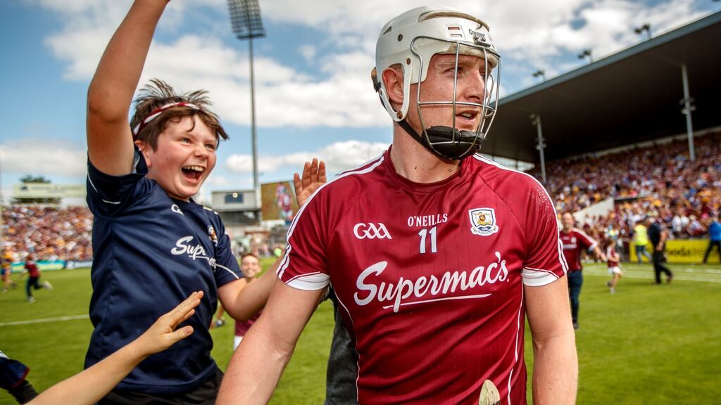 Joe Canning after the victory over Clare in Thurles. “We had a lot of doubters outside our group, even in our home county. It’s just great that we could quieten a few today.”  Photograph:  James Crombie/Inpho