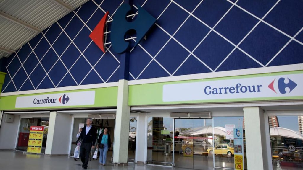 First-quarter group sales reached €21 billion, an underlying 3.2 per cent rise, Carrefour said. Photograph: Rich Press/Bloomberg