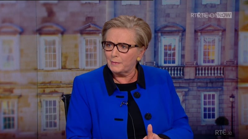 Minister for Justice and Tánaiste Frances Fitzgerald speaking on RTÉ’s The Week in Politics