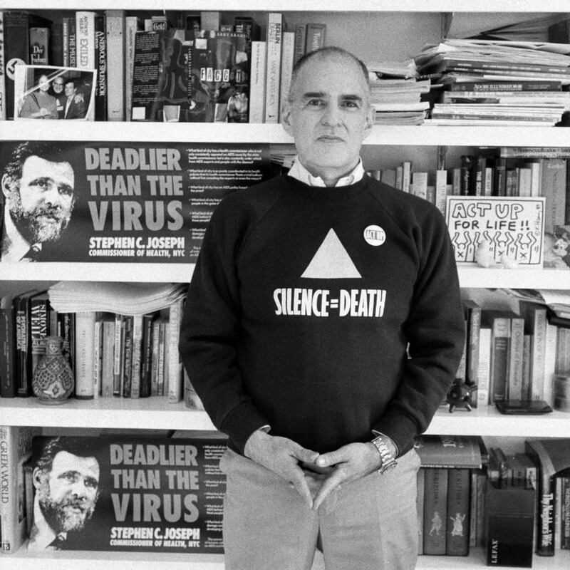Larry Kramer at home in 1989, a year after he learned he was HIV-positive. Photograph: Sara Krulwich/New York Times