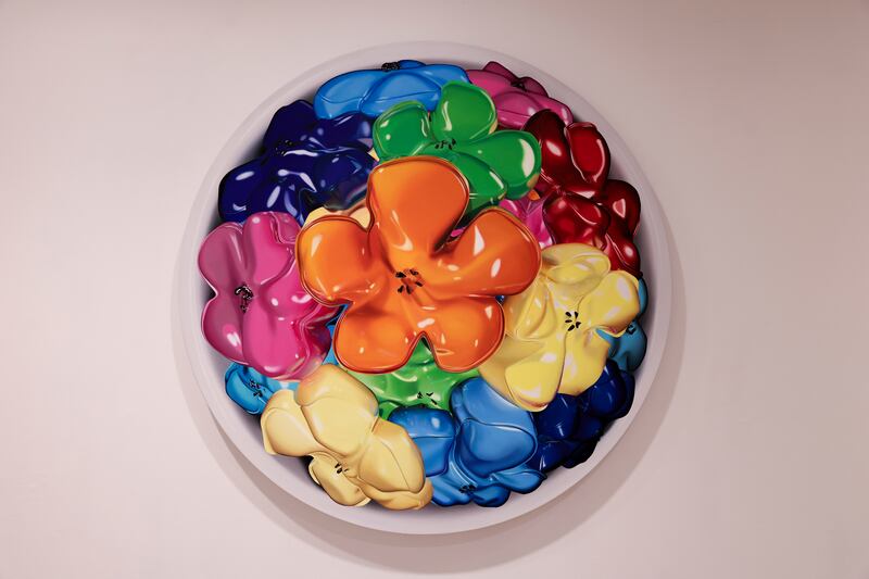 Saatchi Gallery: Flowers (Round) by Philip Colbert. Photograph: Matt Chung