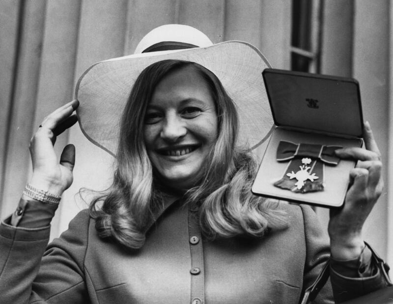 Mary Peters, receiving a MBE. Photograph: Central Press/Getty