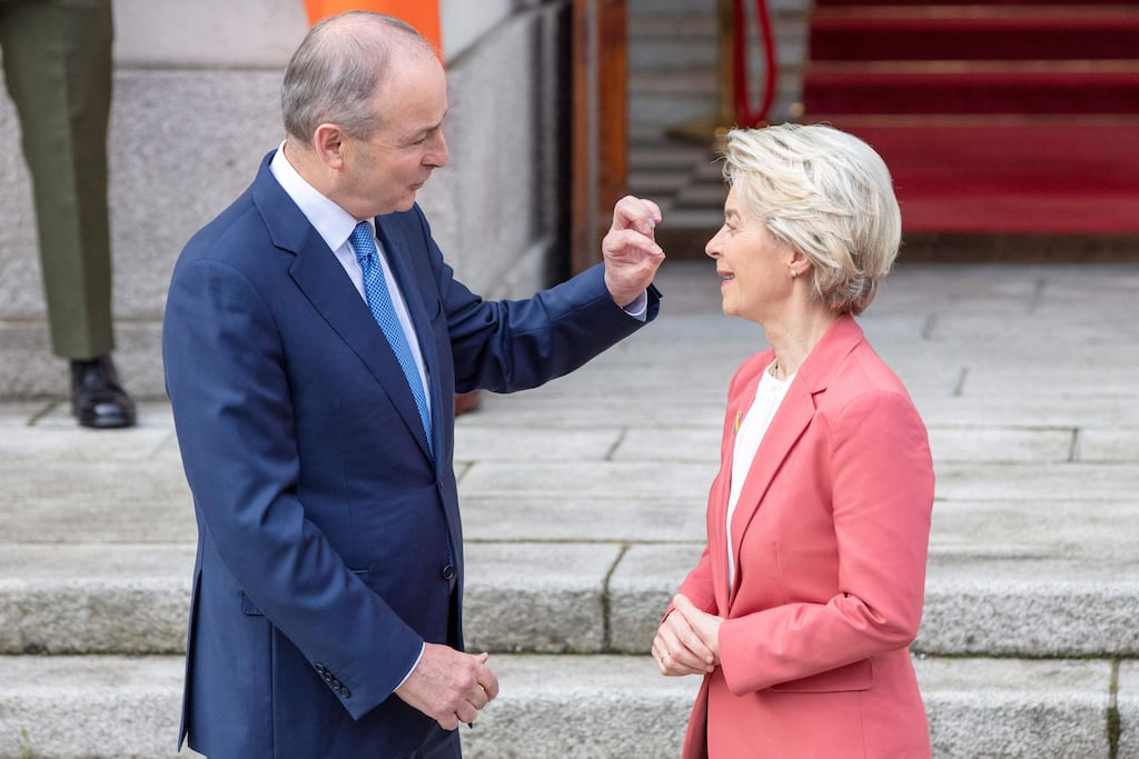 Micheál Martin: No 'substantive' discussions with Ursula von der Leyen about nominating Michael McGrath as an EU commissioner. Photograph: PAUL FAITH/AFP via Getty Images