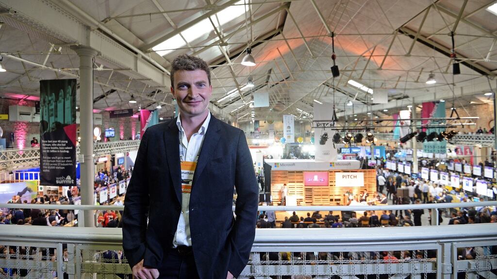 High flier: Jonathan Nicol, chief executive  of Stratajet, at the Web Summit  in  Dublin. Photograph: Eric Luke
