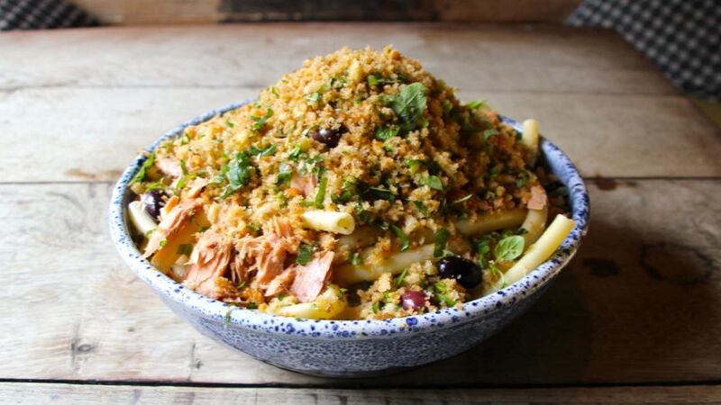 A twist on puttanesca and pangritata