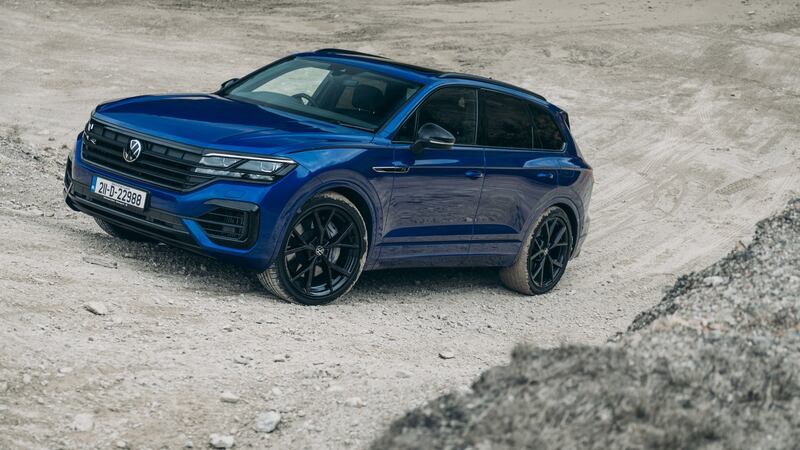 VW Touareg R PHEV: VW claims it can run in full electric mode up to 140km/h, and certainly it sat at 120km/h on the Irish motorways in E Mode without ever calling upon the engine for back-up.