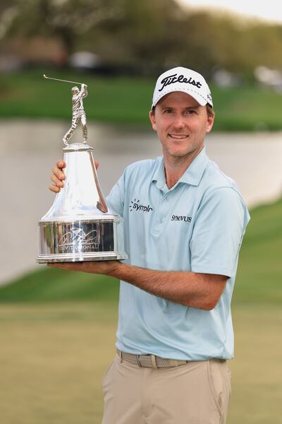 Russell Henley after winning the Arnold Palmer Invitational at Arnold Palmer Bay Hill golf course in Orlando on March 9th, 2025. Photograph: Richard Heathcote/Getty Images