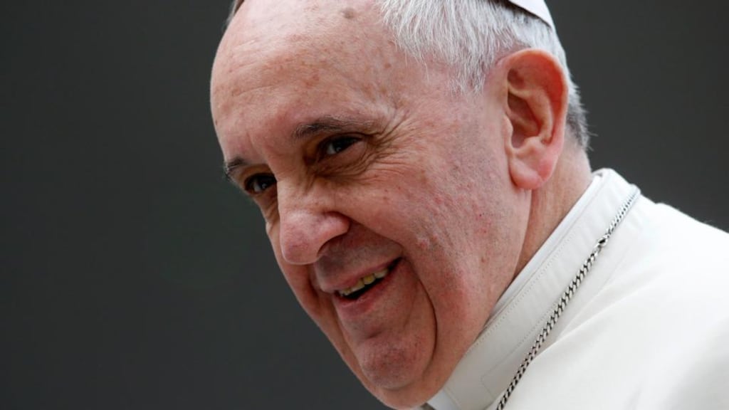 Pope Francis: “The cases of abuse are terrible because they leave very profound wounds. Benedict XVI was very courageous and opened the way”. Photograph: Stefano Rellandini/Reuters