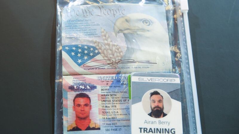 A photograph released by the Venezuelan presidency showing the passport of arrested US citizen Airan Berry, who is accused of involvement in a failed operation to oust President Nicolás Maduro. Photograph: Marcelo García/Venezuelan presidency/AFP