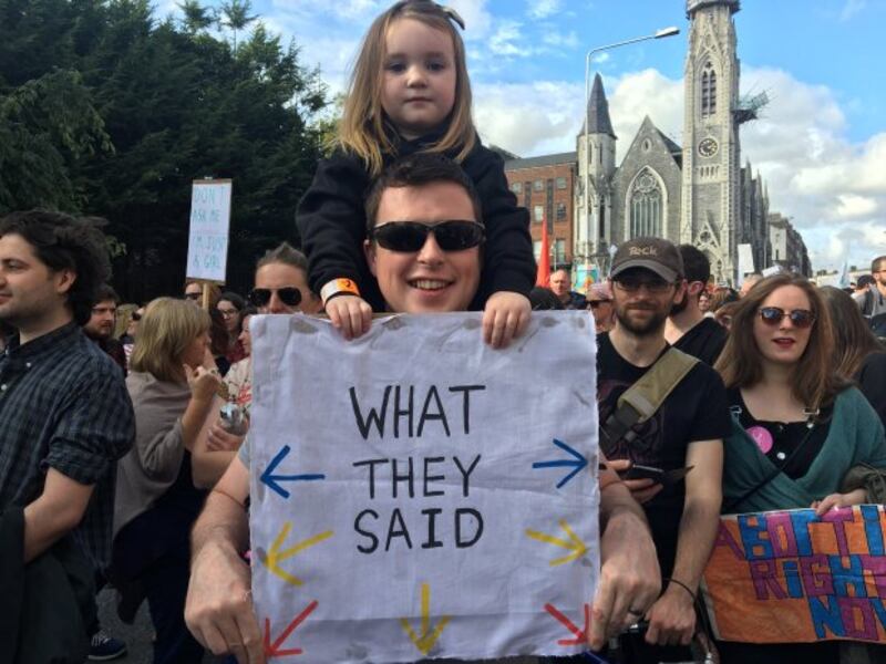 Attendees at the annual March for Choice rally in Dublin on Saturday. Photograph: Róisín Ingle