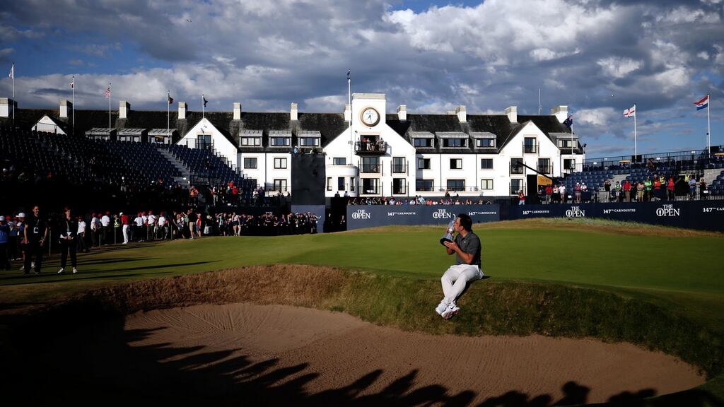 Italy’s Francesco Molinari kisses the Claret Jug after winning The Open Championship 2018 at Carnoustie. Photo: Jane Barlow/PA Wire