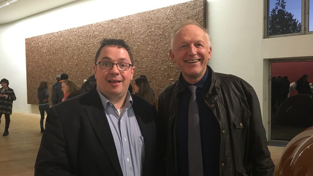 Prof John Cryan (left), head of neuroscience at University College Cork, and Prof Ted Dinan, head of psychiatry at UCC, at the Gut Instinct: Art Food and Feeling exhibition in the Glucksman Gallery, UCC