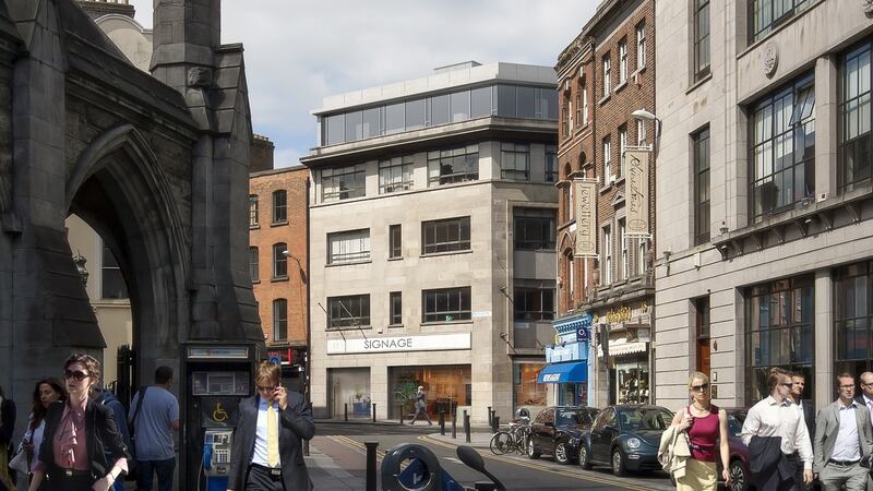 Radical changes: the site at 10-12 Trinity Street, Dublin 2, which was sold to the Coliemore Partnership last year.