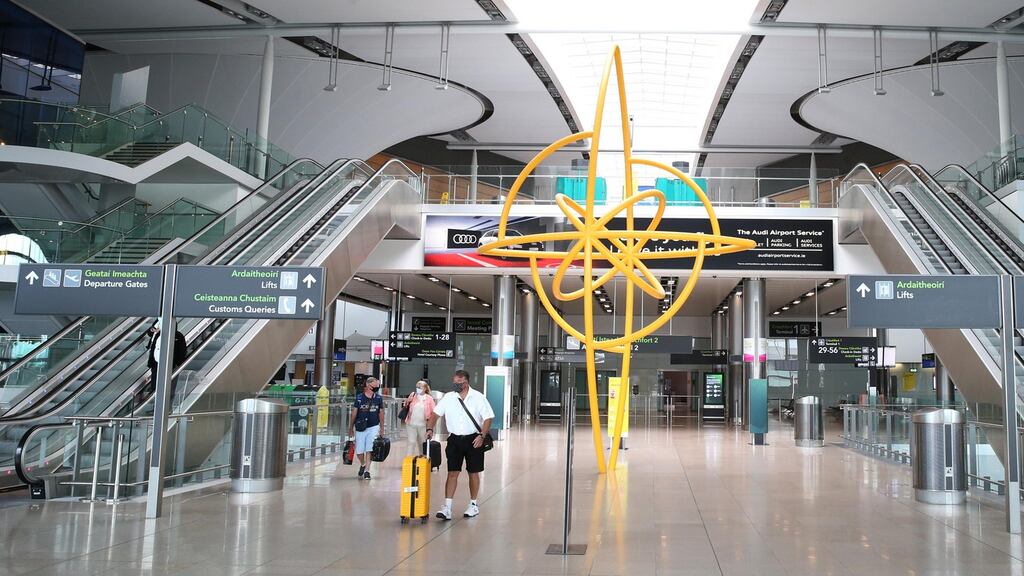 Of the 57,100 people who arrived in Ireland in June, 40,200 (70.4 per cent) arrived by air and 16,900 (29.6 per cent) arrived by sea, according to CSO figures. Photograph: Stephen Collins/Collins Photos