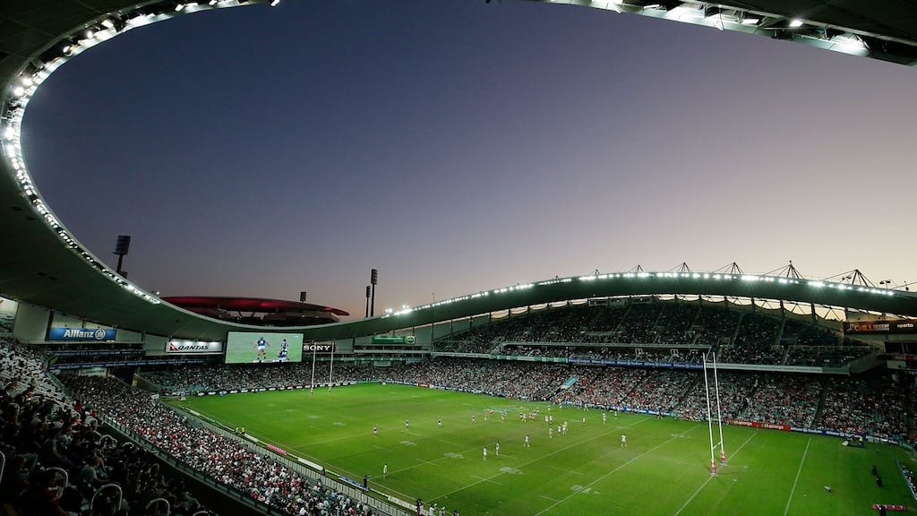 SYDNEY, AUSTRALIA - APRIL 25: A general view of the round eight NRL match between the St George Illawarra Dragons and the Sydney Roosters at Allianz Stadium on April 25, 2016 in Sydney, Australia. (Photo by Mark Metcalfe/Getty Images)