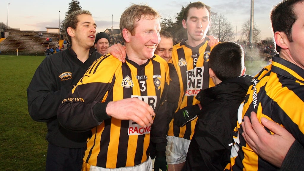 Crossmaglen’s Francie Bellew celebrating the club’s victory in the Ulster club football final of 2008. Photograph: Cathal Noonan/Inpho
