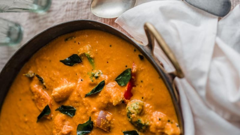 Kerala Kitchen Kovalam subji curry (vegetable curry). Photograph: Nathalie Marquez Courtney; styled by Lesiele Juliet