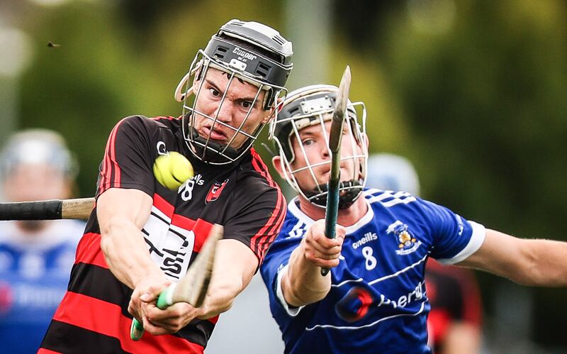 Ballygunner's Eoin Cuddihy and Jamie Gleeson of Mount Sion. Photograph: Tom Maher/Inpho