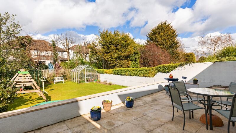 The terrace and rear garden.