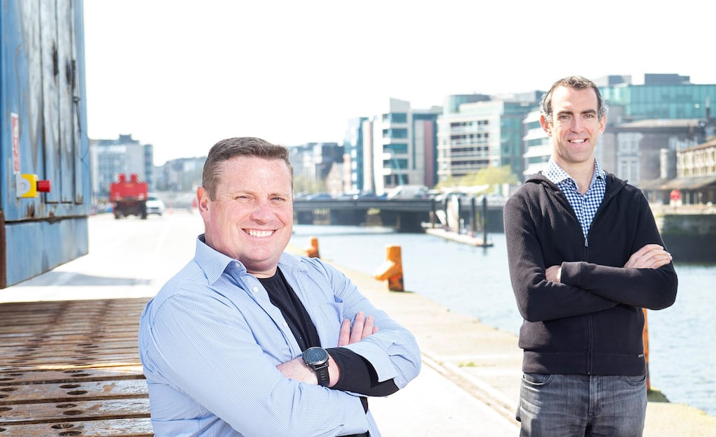 Kwayga is a Cork based start-up solving global food supply chain issues caused by Covid and Brexit with a new online solution for mid-sized businesses in the food supply chain. Pictured are founders Martin Fitzgerald and Mike McGrath. Photograph: Gerard McCarthy