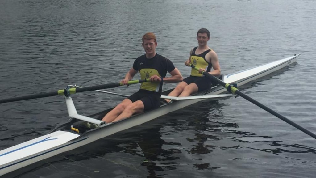 Barney Rix (left) and Aaron Johnson, the Portora pair will represent Ireland at the Coupe de la Jeunesse in Szeged in Hungary.