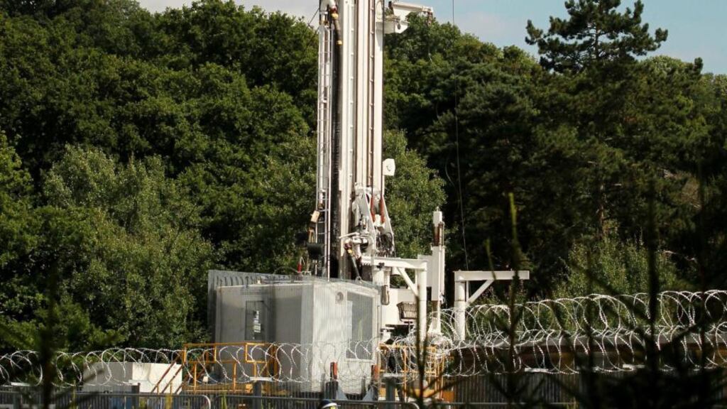 A file image of the Cuadrilla exploratory drilling site in Balcombe, West Sussex. Photograph: PA