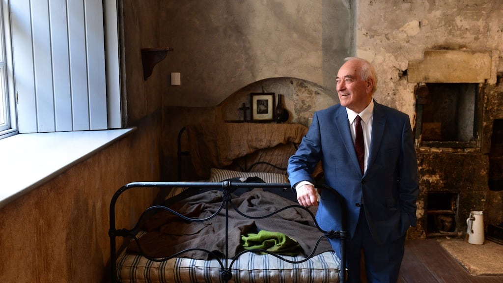 Peter Branigan in the basement room of 14 Henrietta Street, Dublin, where he was born. Photograph: Dara Mac Dónaill