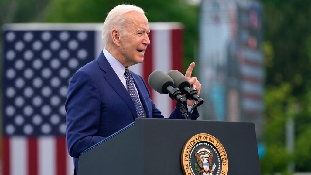 Joe Biden’s blitz of spending over his first 100 days as US president represents a colossal injection of cash into the US economy. Photograph: AP Photo/Evan Vucci