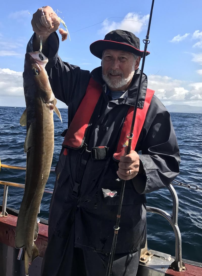 Tony Cerasi with a good-sized ling caught at Mullaghmore, Co Sligo